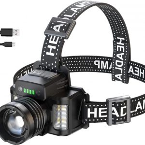 6 Lighting Modes LED Rechargeable Headlight With Red Light Head Lamp