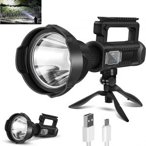 Outdoor Waterproof Handheld Spotlight With USB Output And Tripod