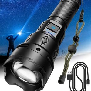120000 High Lumens Powerful Flashlights With 5 Lighting Modes